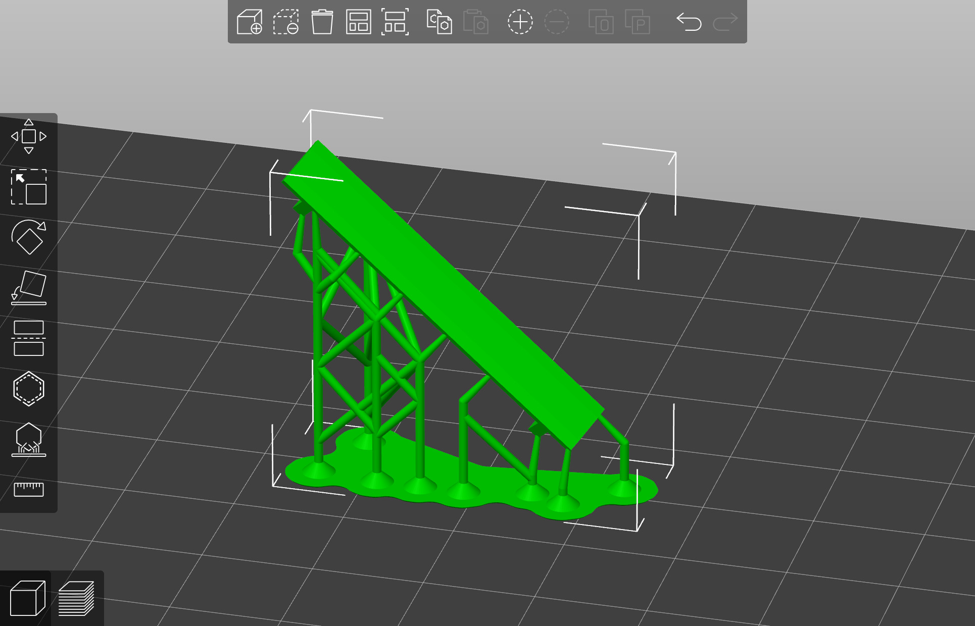 Pre supported H0 1 87 scale box trailer proxy 3D print model_6