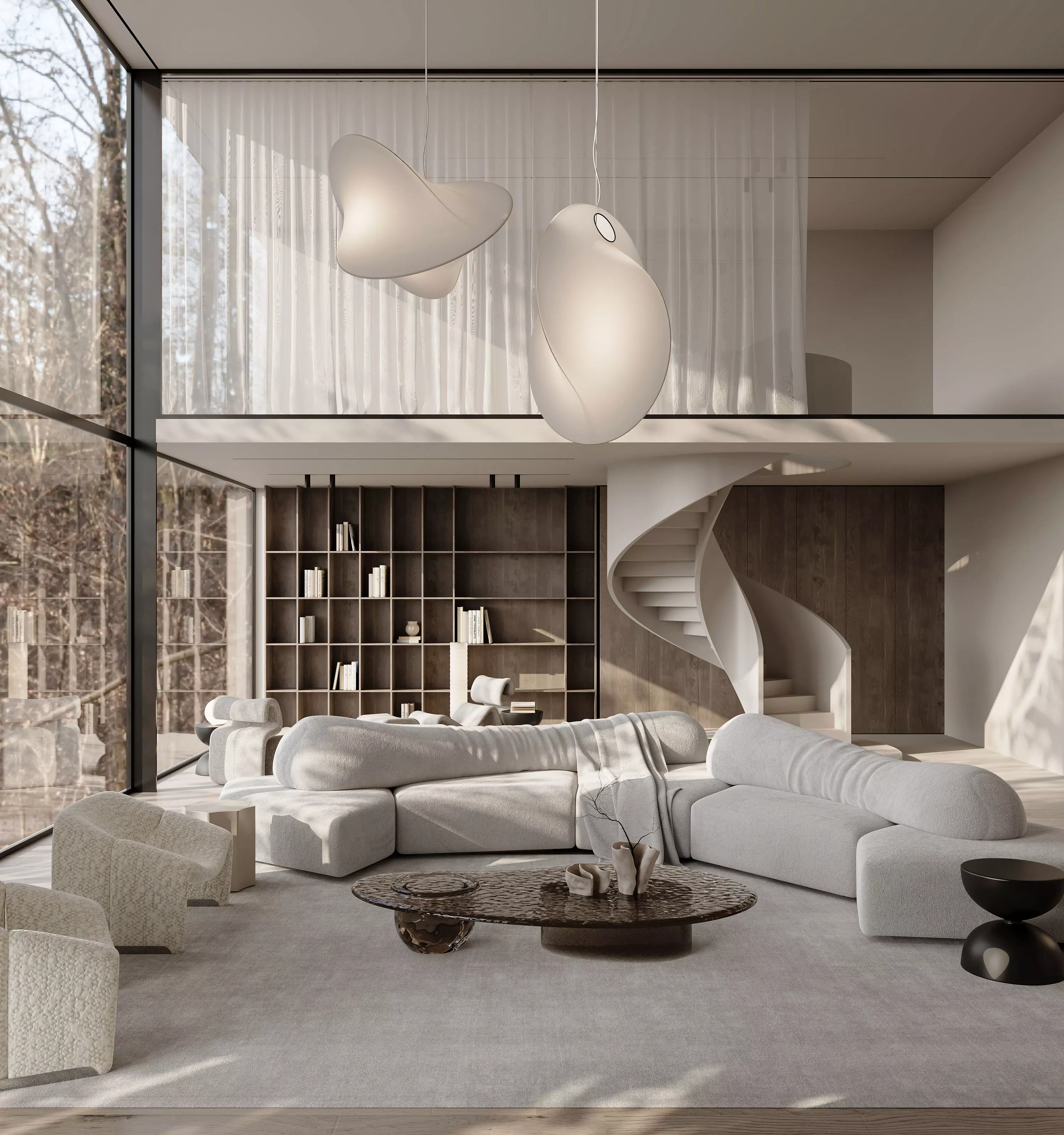 modern living room interior scenes 123 3D model_0