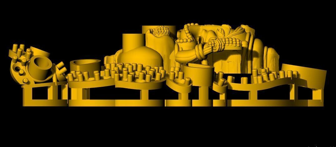 ganesh necklace pendant 3dm file 3D print model_1