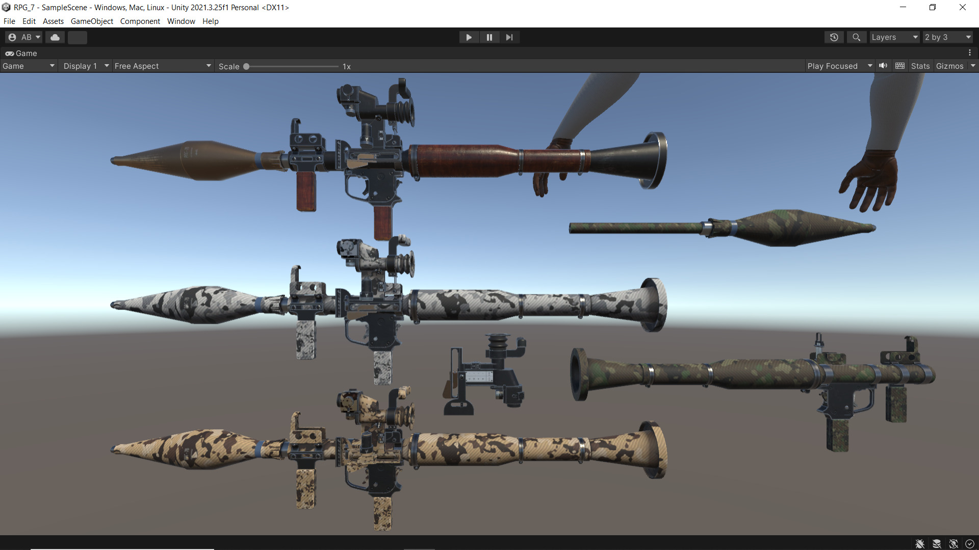 RPG 7 Rocket Fps - Tps Low-poly 3D model_14