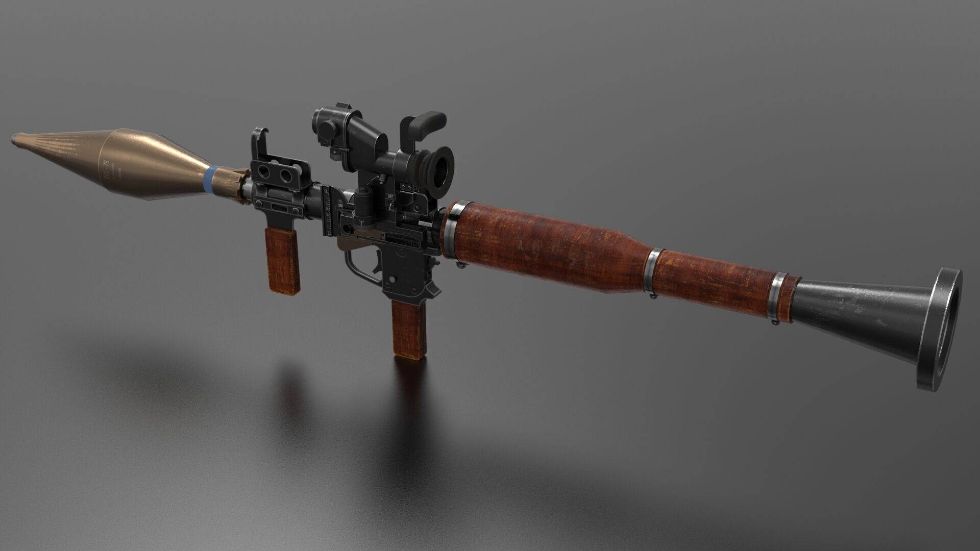 RPG 7 Rocket Fps - Tps Low-poly 3D model_4