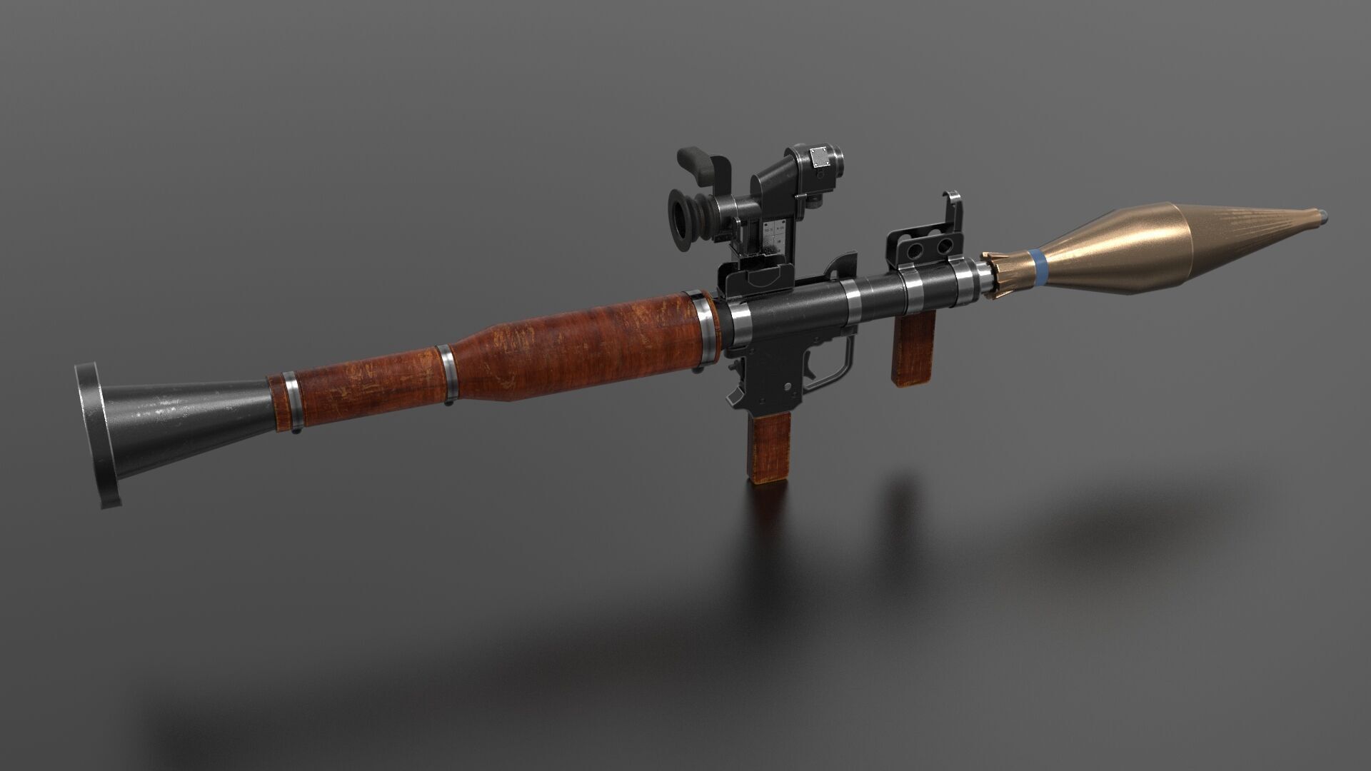 RPG 7 Rocket Fps - Tps Low-poly 3D model_5