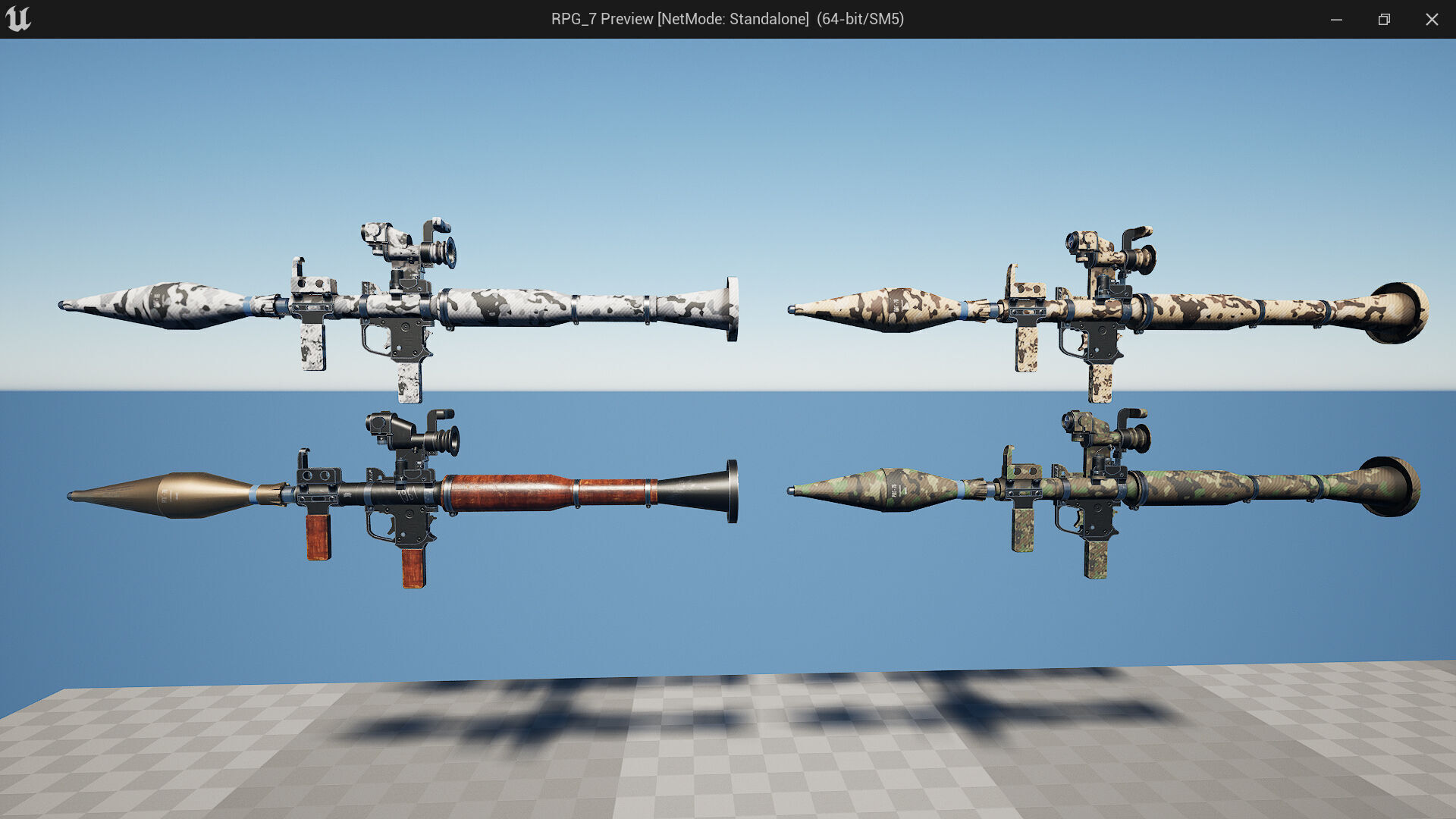 RPG 7 Rocket Fps - Tps Low-poly 3D model_13