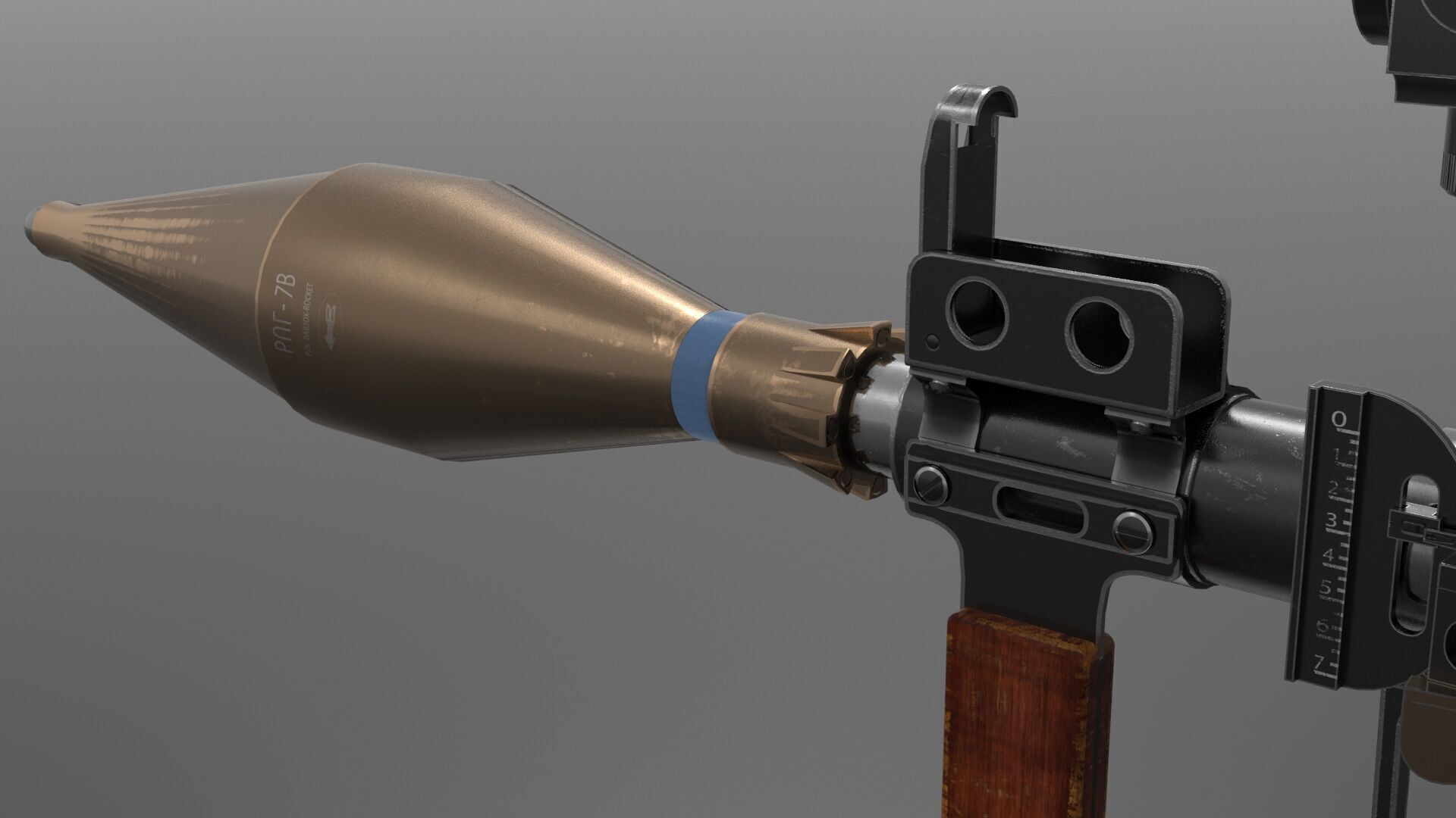 RPG 7 Rocket Fps - Tps Low-poly 3D model_9