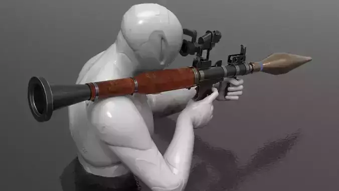 RPG 7 Rocket Fps - Tps Low-poly 3D model