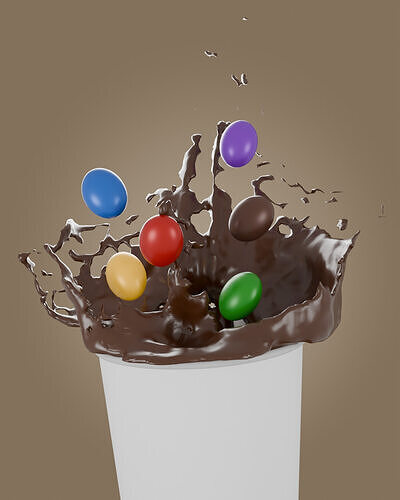 splash chocolate 3D model