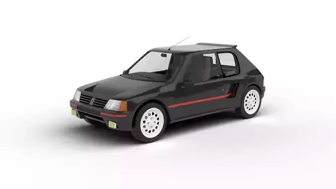 Peugeot 205 Turbo 16 1984 3d model 3D model