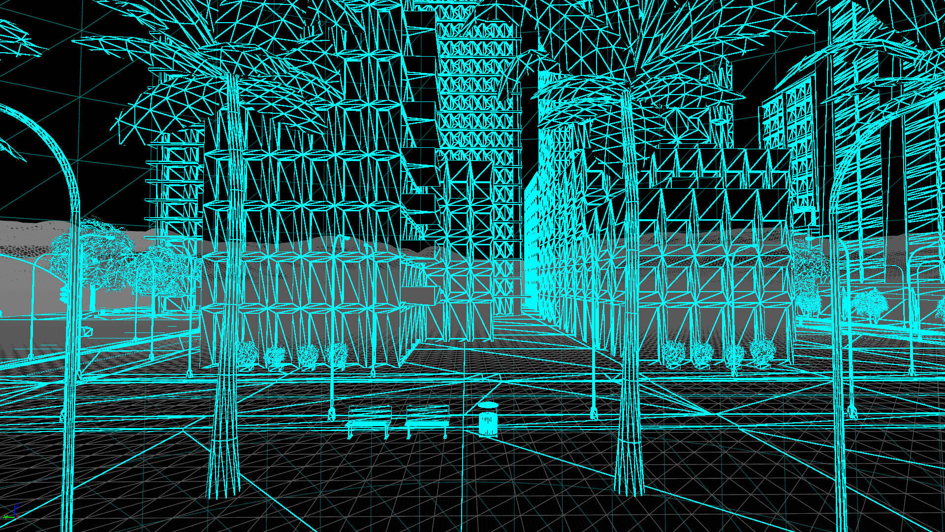 City Downtown Skyscraper Street - Unreal - Lot 07 Low-poly 3D model_23