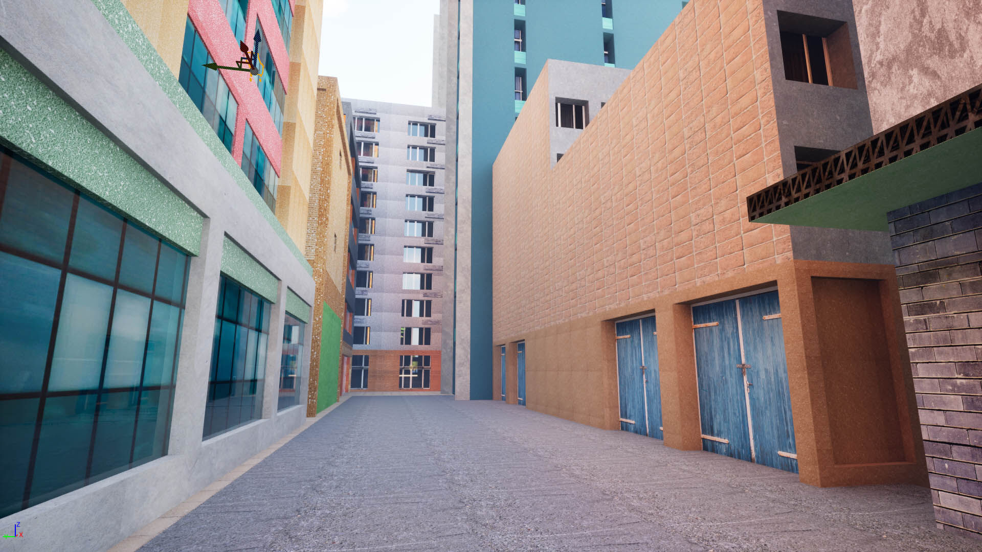 City Downtown Skyscraper Street - Unreal - Lot 07 Low-poly 3D model_5