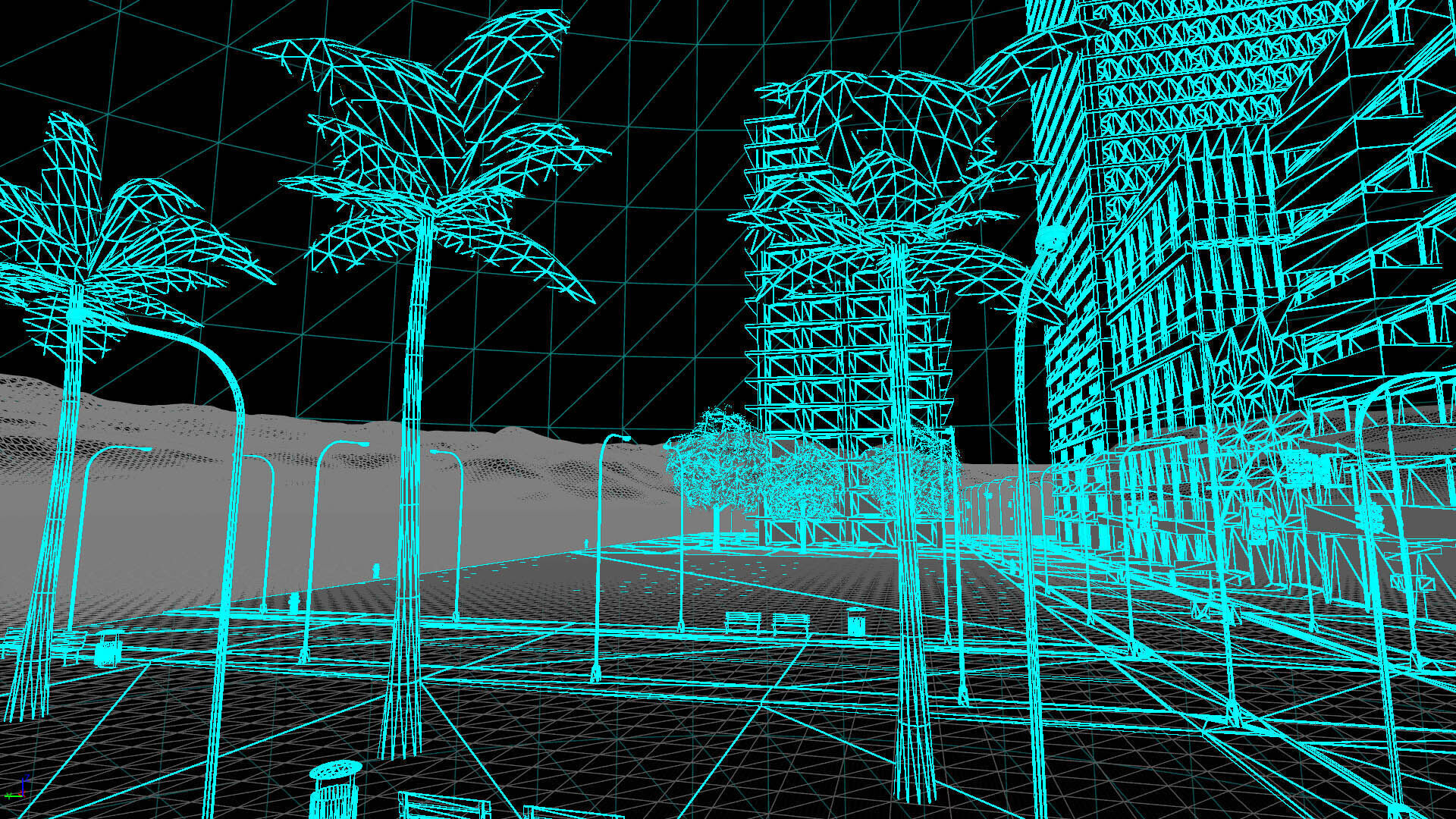 City Downtown Skyscraper Street - Unreal - Lot 07 Low-poly 3D model_24