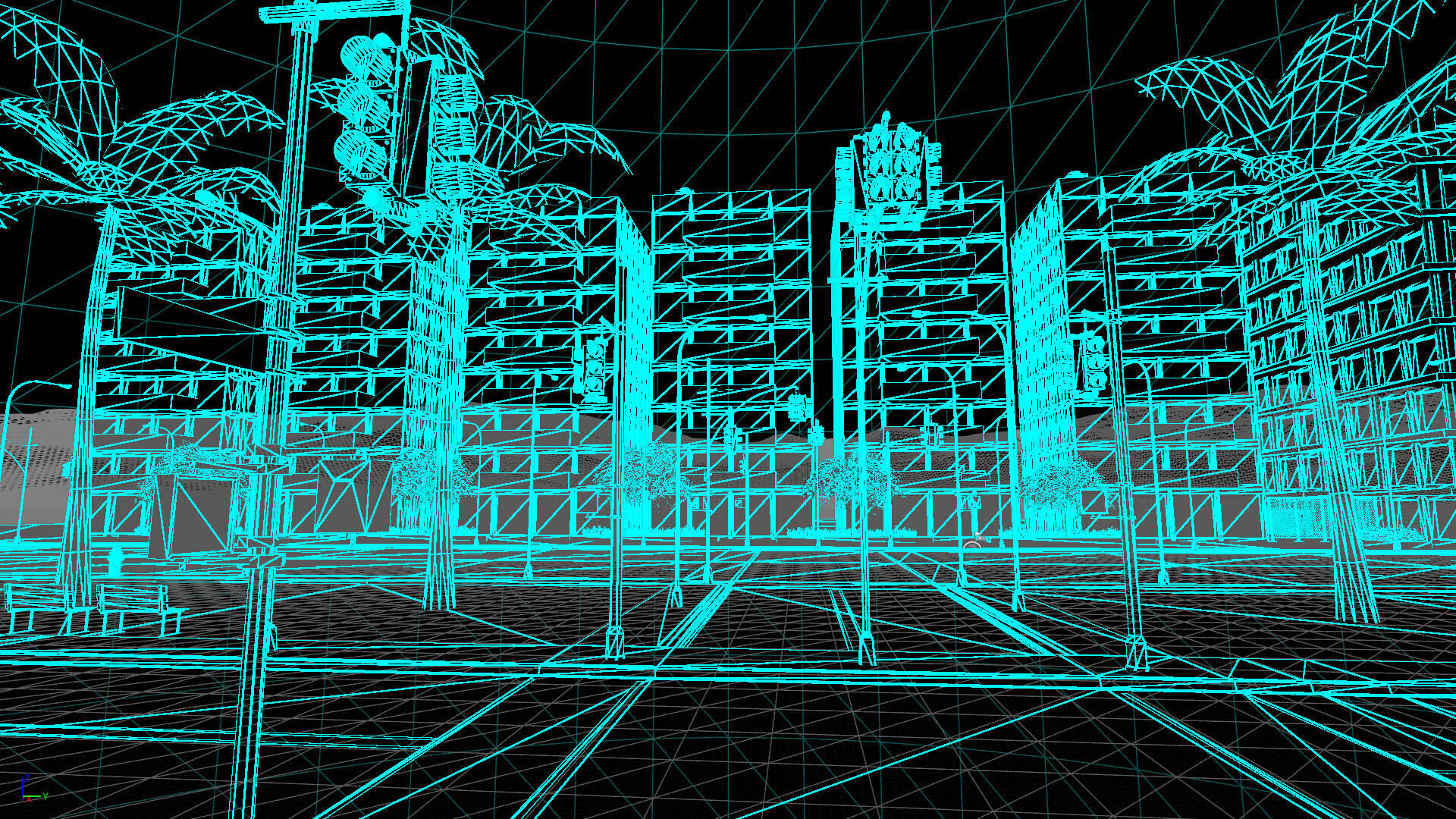 City Downtown Skyscraper Street - Unreal - Lot 07 Low-poly 3D model_26