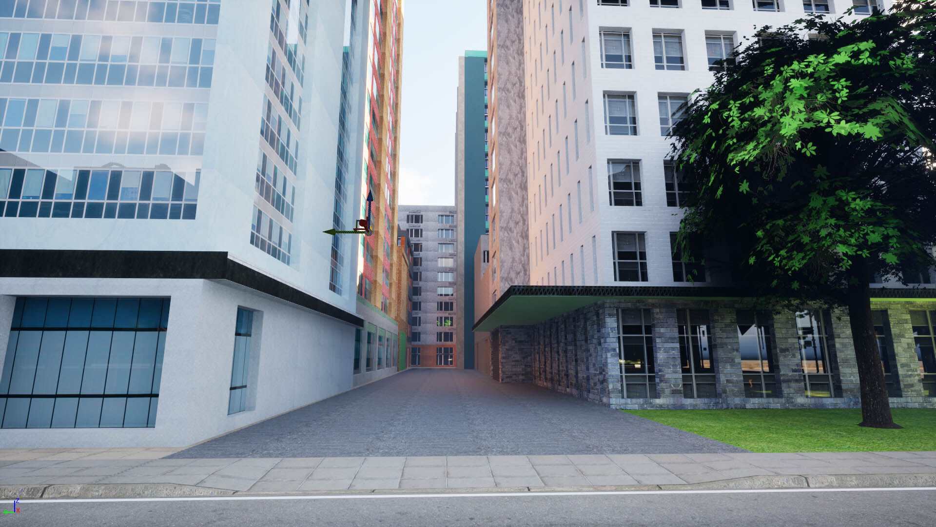 City Downtown Skyscraper Street - Unreal - Lot 07 Low-poly 3D model_4