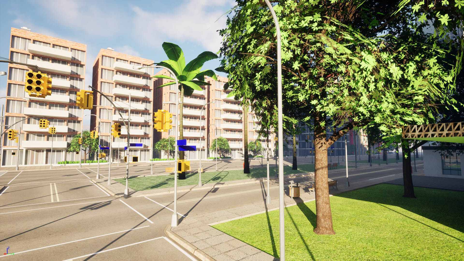 City Downtown Skyscraper Street - Unreal - Lot 07 Low-poly 3D model_9