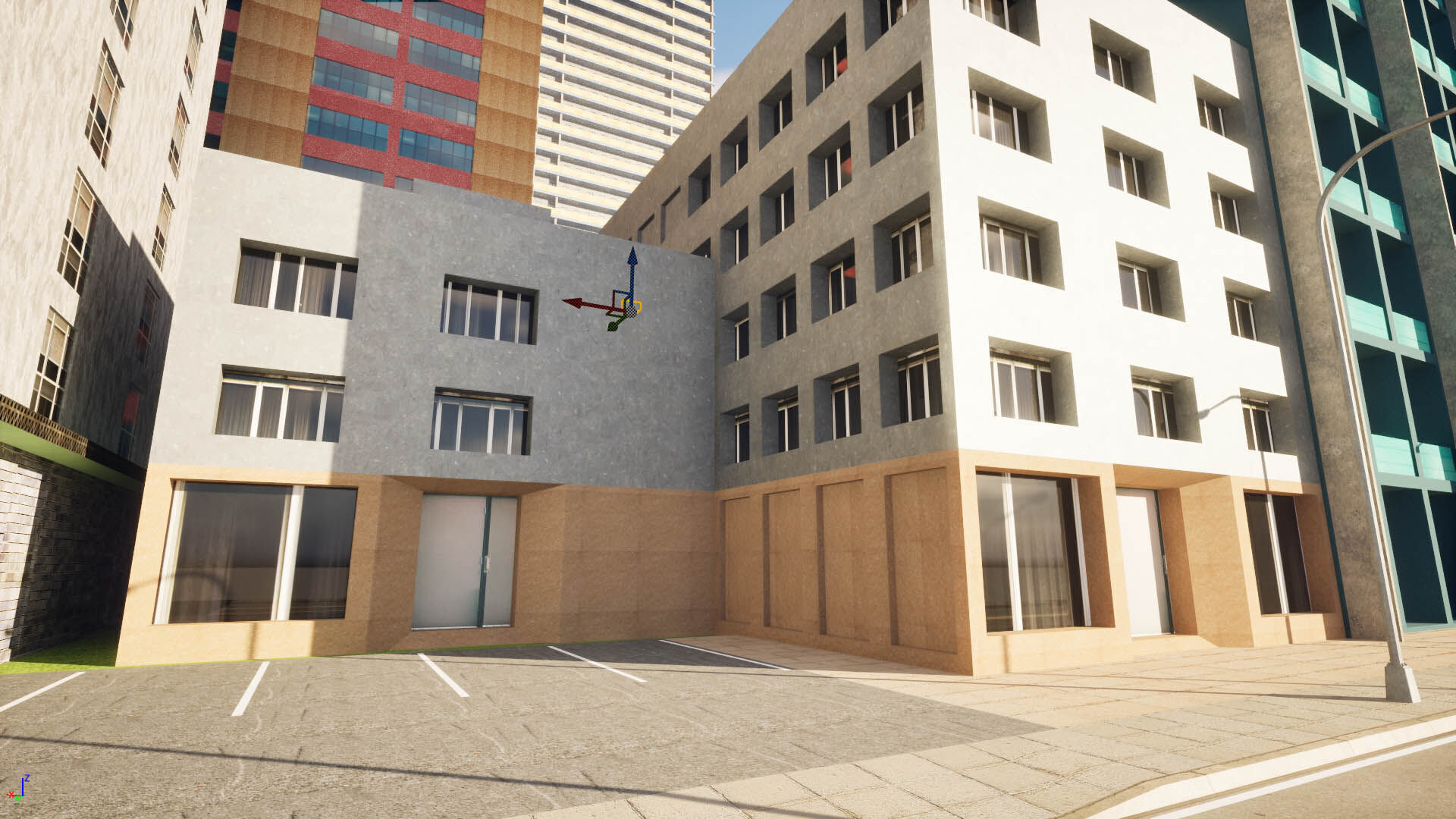 City Downtown Skyscraper Street - Unreal - Lot 07 Low-poly 3D model_6
