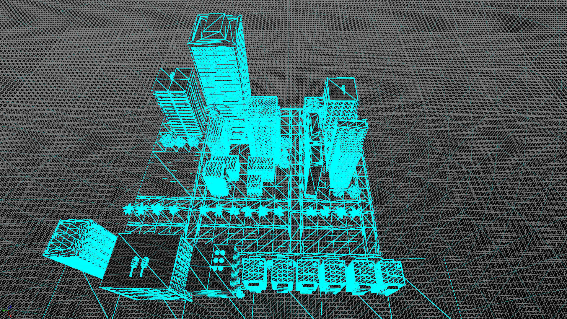 City Downtown Skyscraper Street - Unreal - Lot 07 Low-poly 3D model_20