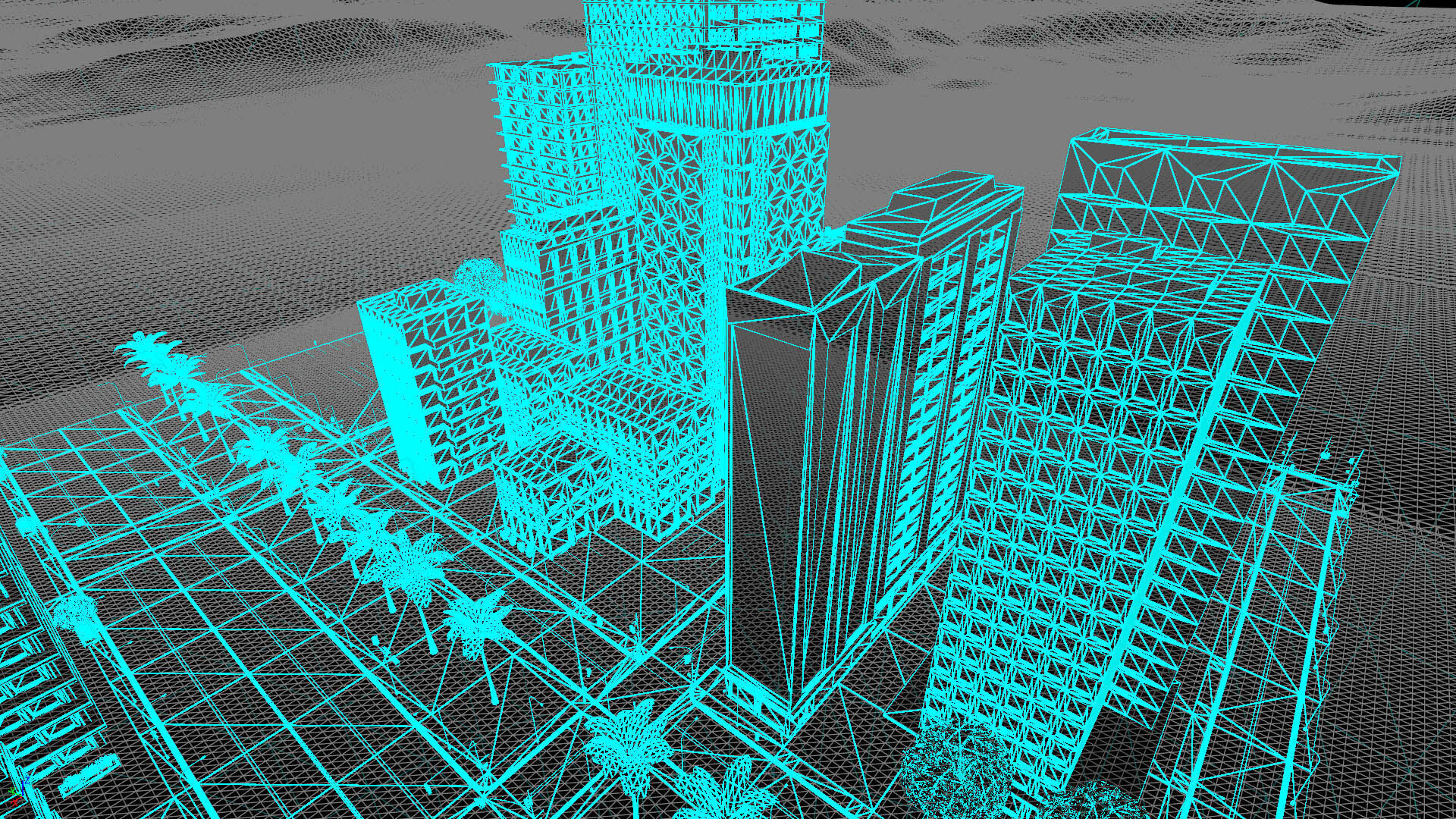 City Downtown Skyscraper Street - Unreal - Lot 07 Low-poly 3D model_21