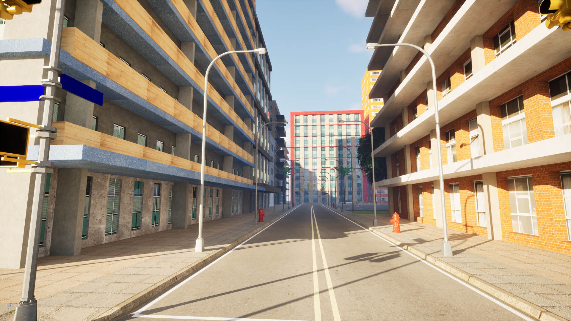 City Downtown Skyscraper Street - Unreal - Lot 07 Low-poly 3D model_13