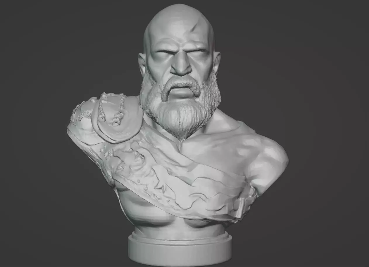 Kratos God of War Ragnarok Fan Art Bust 3D Printable 3D print model