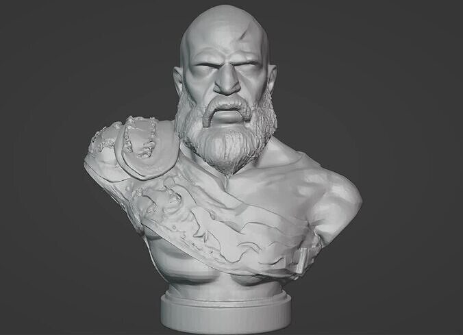 Kratos  God of War Ragnarok Fan Art Bust  3D Printable  3D print model