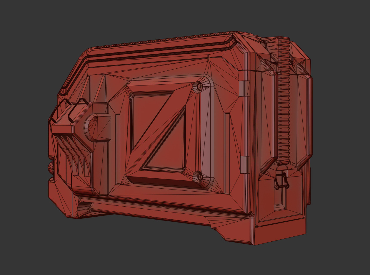 Sci fi Server Low-poly 3D model_23