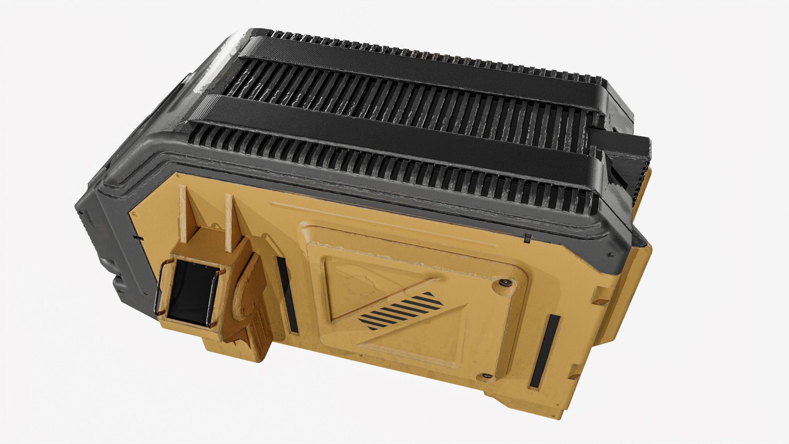 Sci fi Server Low-poly 3D model_12