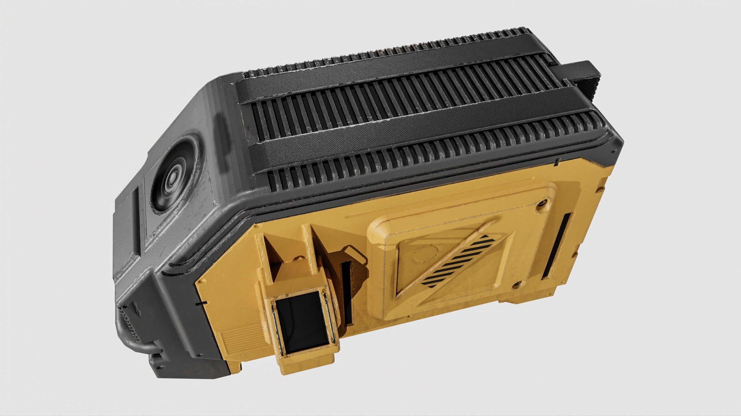 Sci fi Server Low-poly 3D model_10