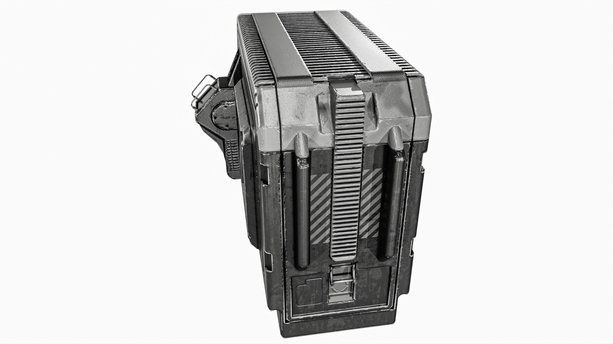 Sci fi Server Low-poly 3D model_6