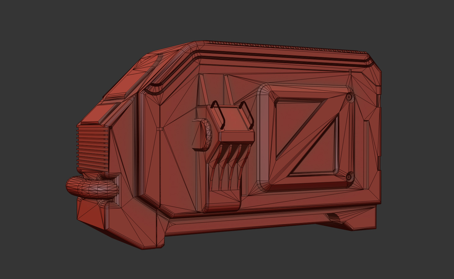 Sci fi Server Low-poly 3D model_21