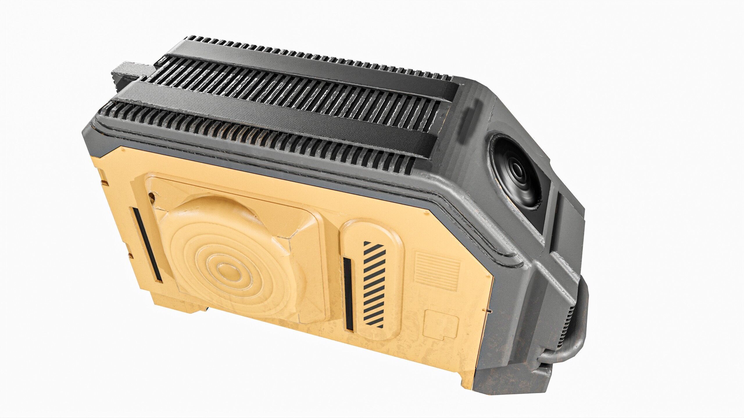 Sci fi Server Low-poly 3D model_14