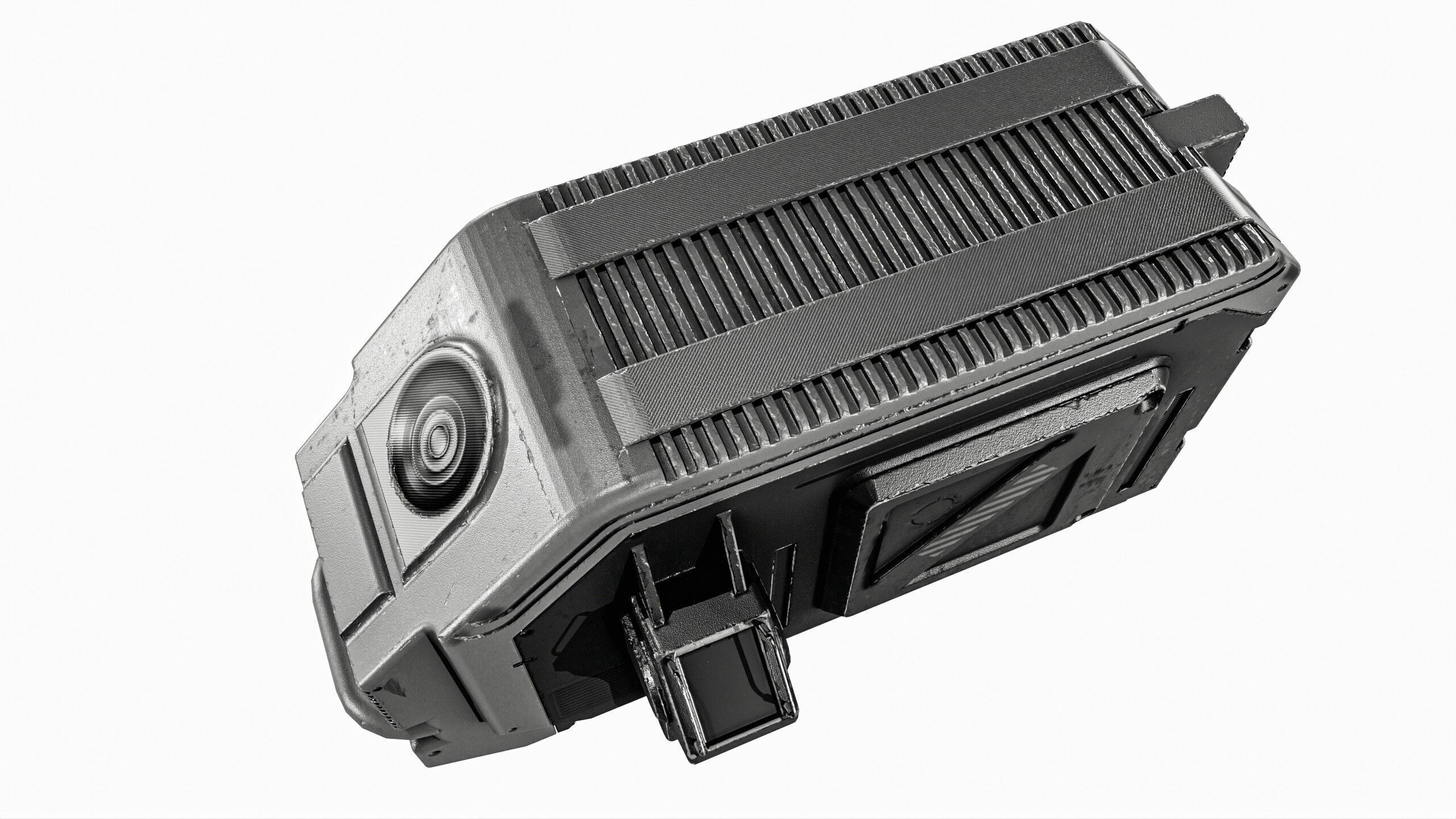 Sci fi Server Low-poly 3D model_7