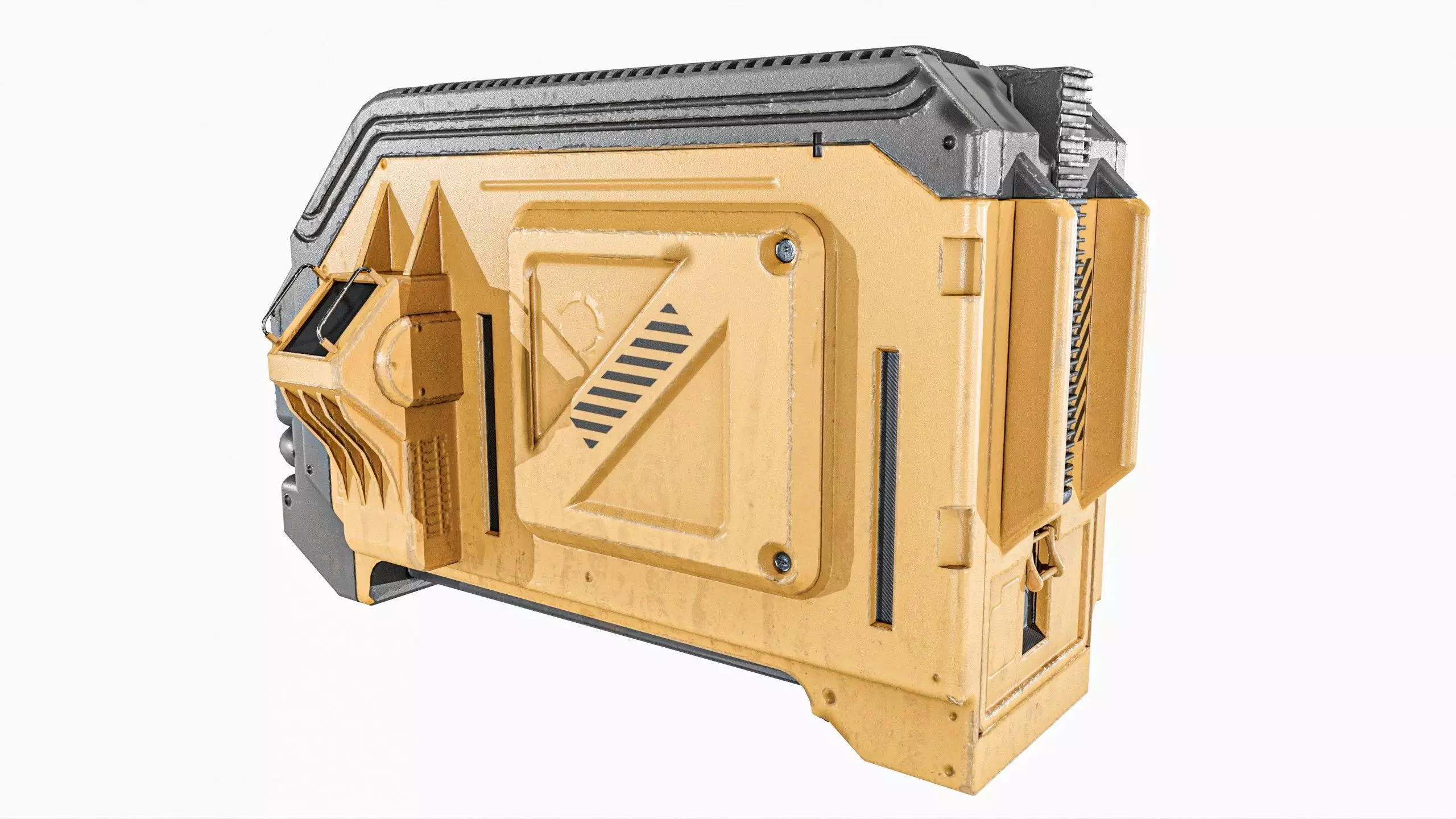 Sci fi Server Low-poly 3D model_0