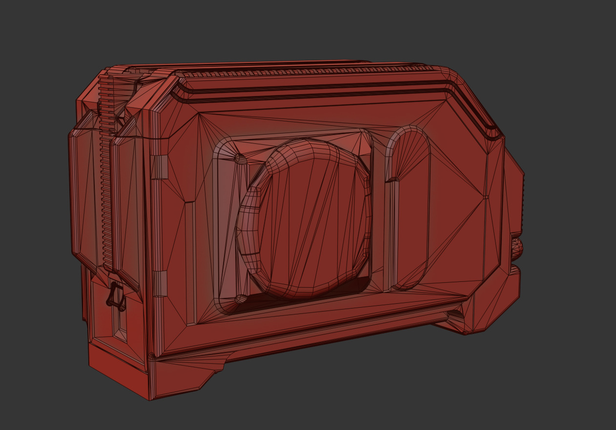 Sci fi Server Low-poly 3D model_22