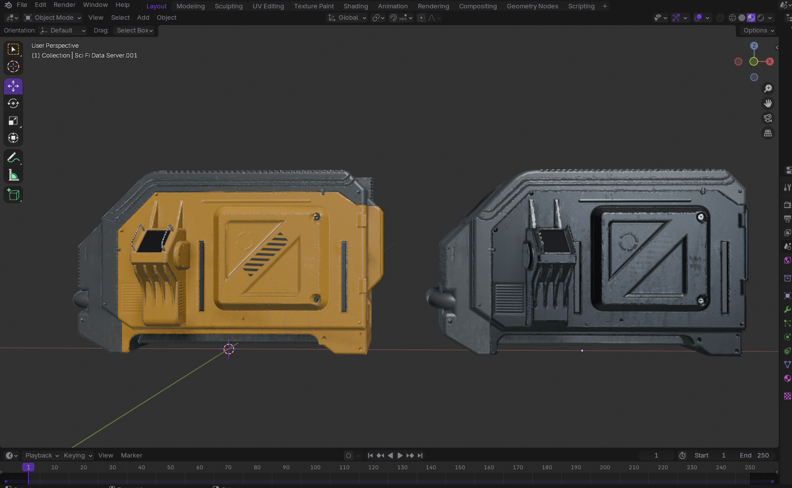 Sci fi Server Low-poly 3D model_18