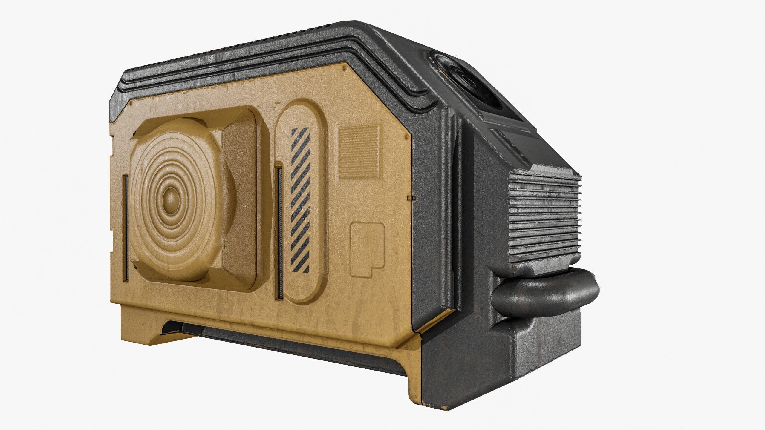 Sci fi Server Low-poly 3D model_11