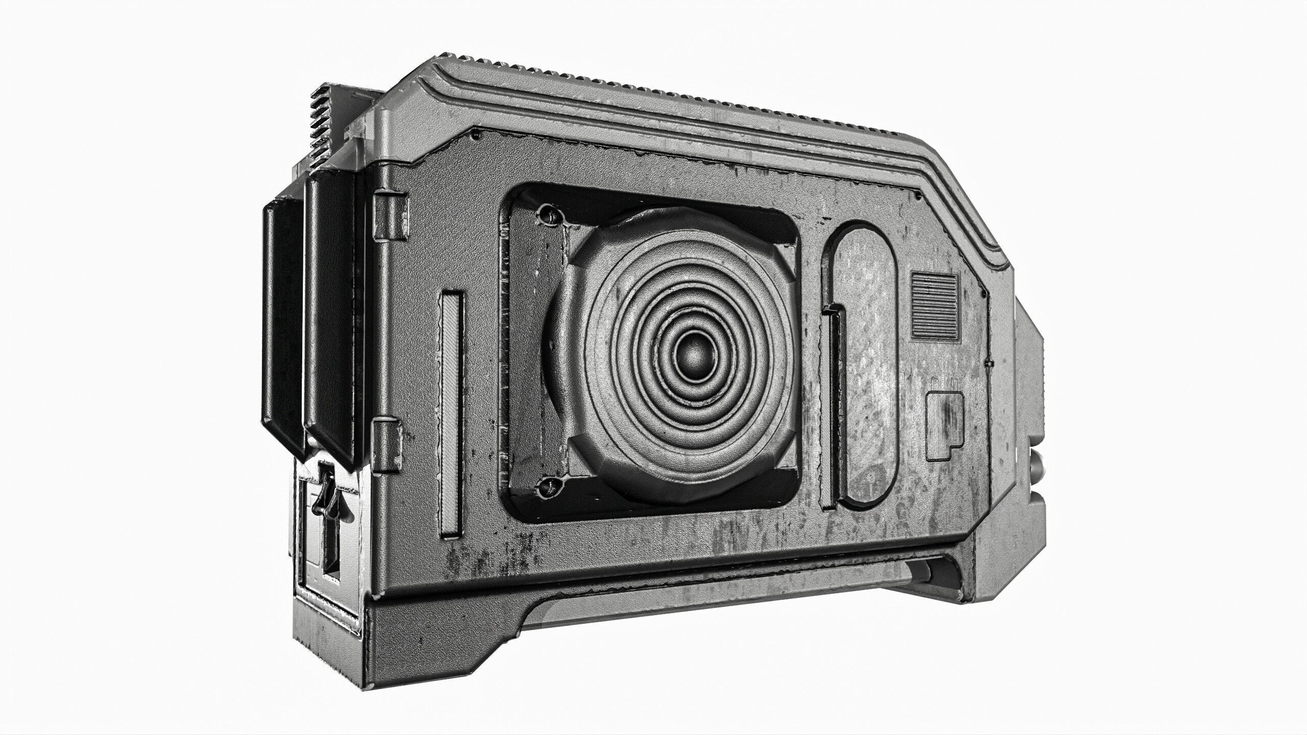 Sci fi Server Low-poly 3D model_5