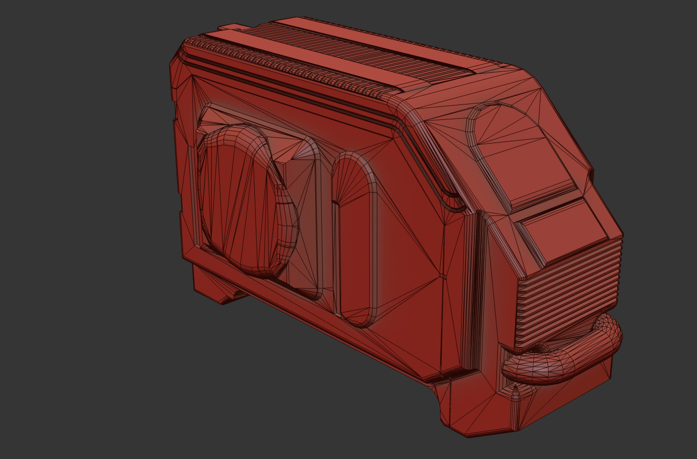 Sci fi Server Low-poly 3D model_20