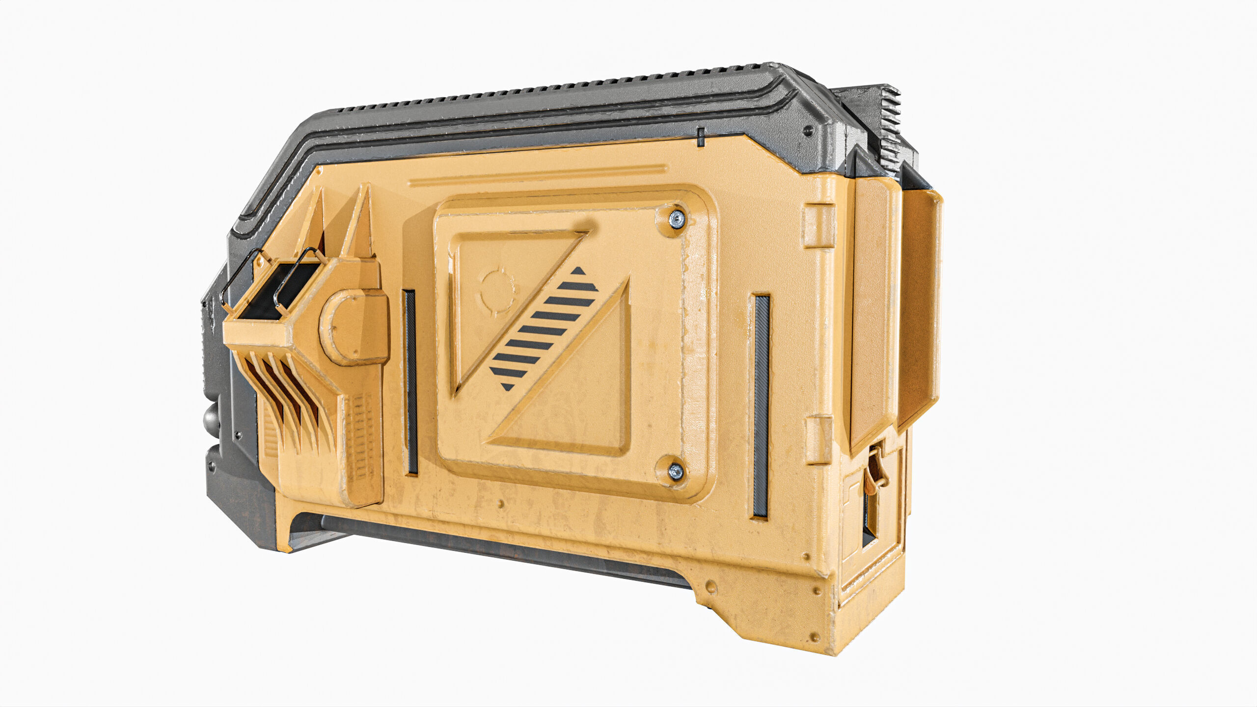 Sci fi Server Low-poly 3D model_2