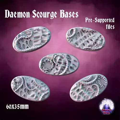 Daemon Scourge Bases - 60x35mm 3D print model