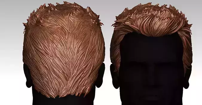 3D Hair style for Man V40 3D print model