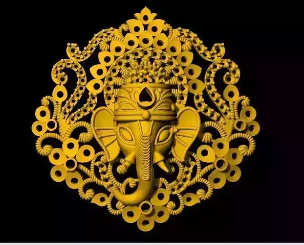 ganesh necklace pendant 3dm file