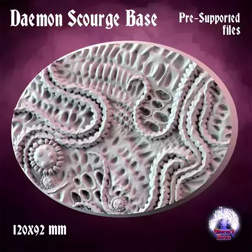 Daemon Scourge Bases - 120x92 3D print model