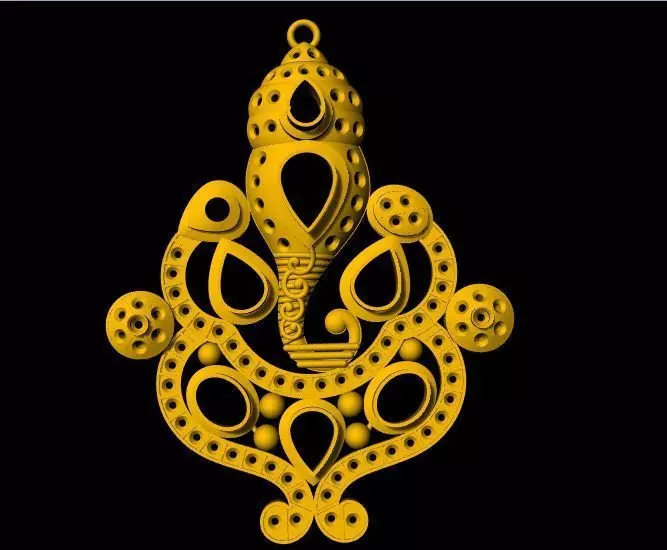 ganesh pendant 3dm file 3D print model_0