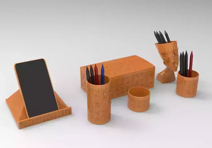 Pharaoh Egyptian  Style 3D Models  Office desk tools printable 3D print model