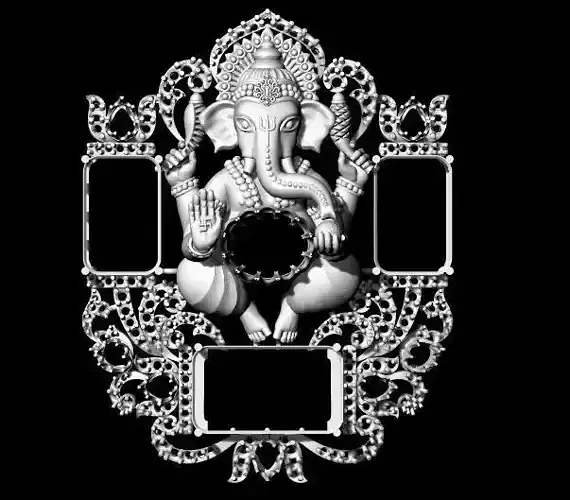 ganesh necklace pendant 3dm file