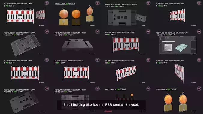 Small Building Site Set 1 in PBR format