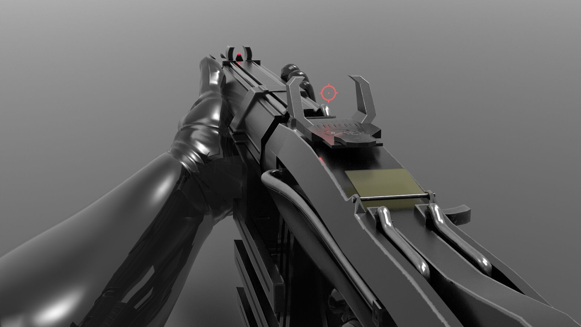 Scifi Gun Fps - Tps Low-poly 3D model_5