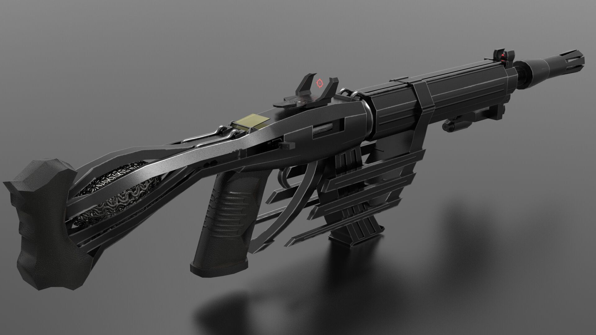 Scifi Gun Fps - Tps Low-poly 3D model_3