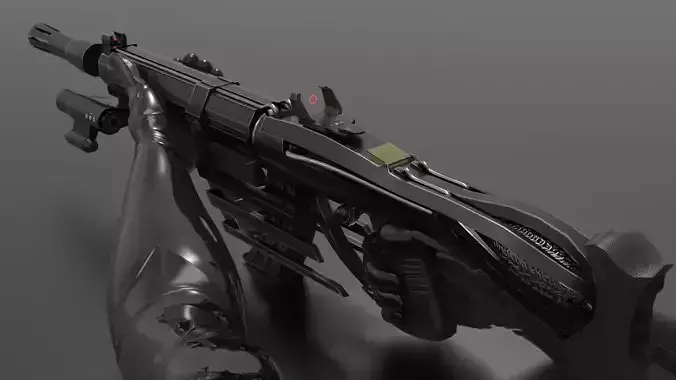 Scifi Gun Fps - Tps Low-poly 3D model