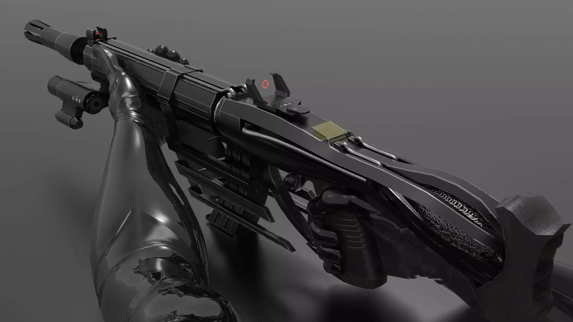 Scifi Gun Fps - Tps Low-poly 3D model_0
