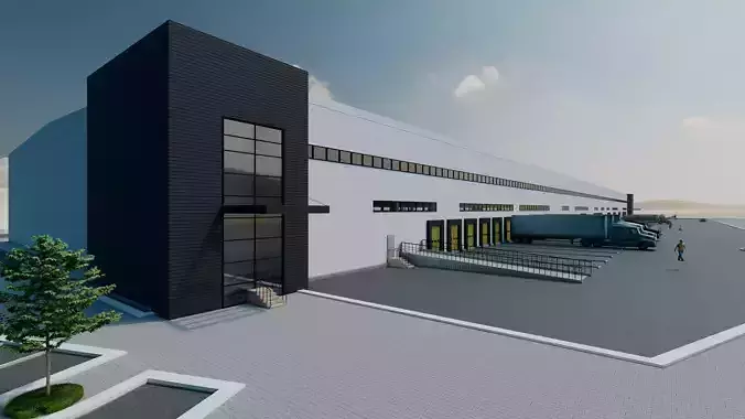 Warehouse construction phasing animation